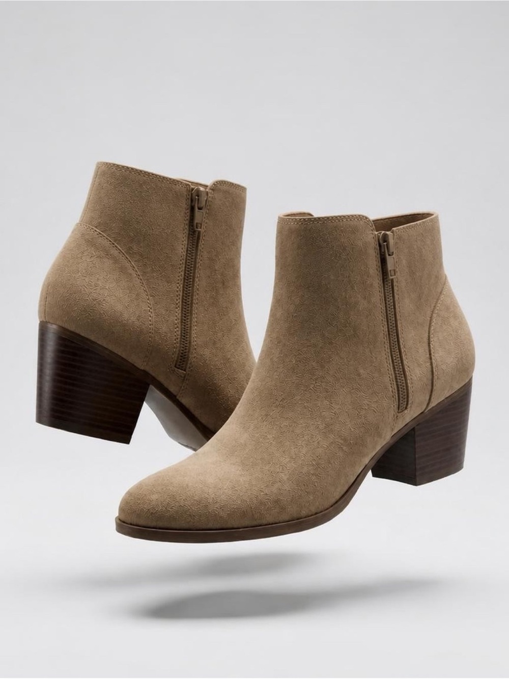 Aldo Beige Suede Side-Zip Ankle Boots Fall fashion